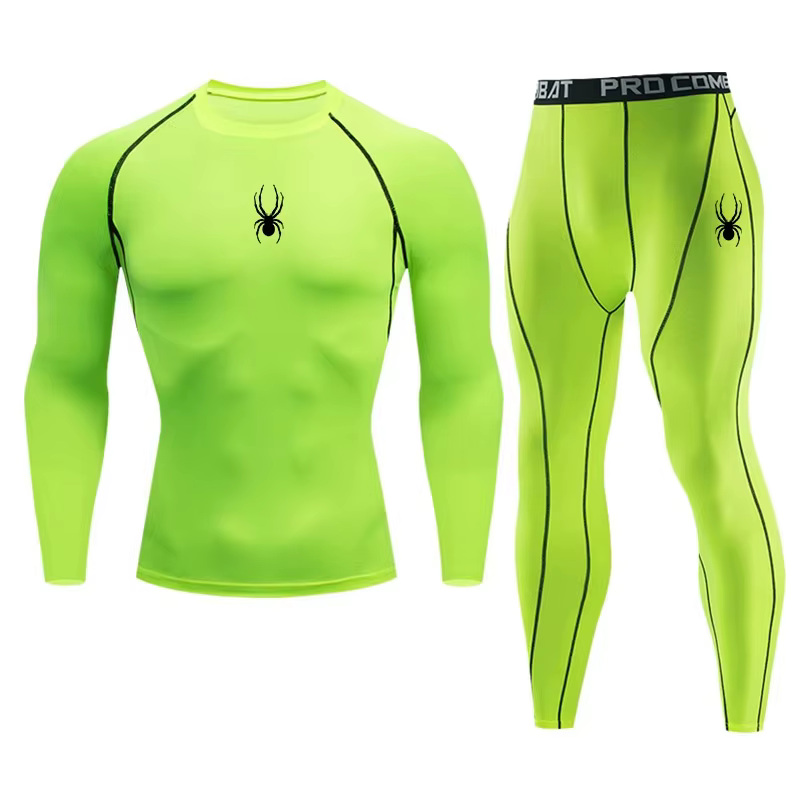 T-shirt de compression de sport pour homme à manches longues