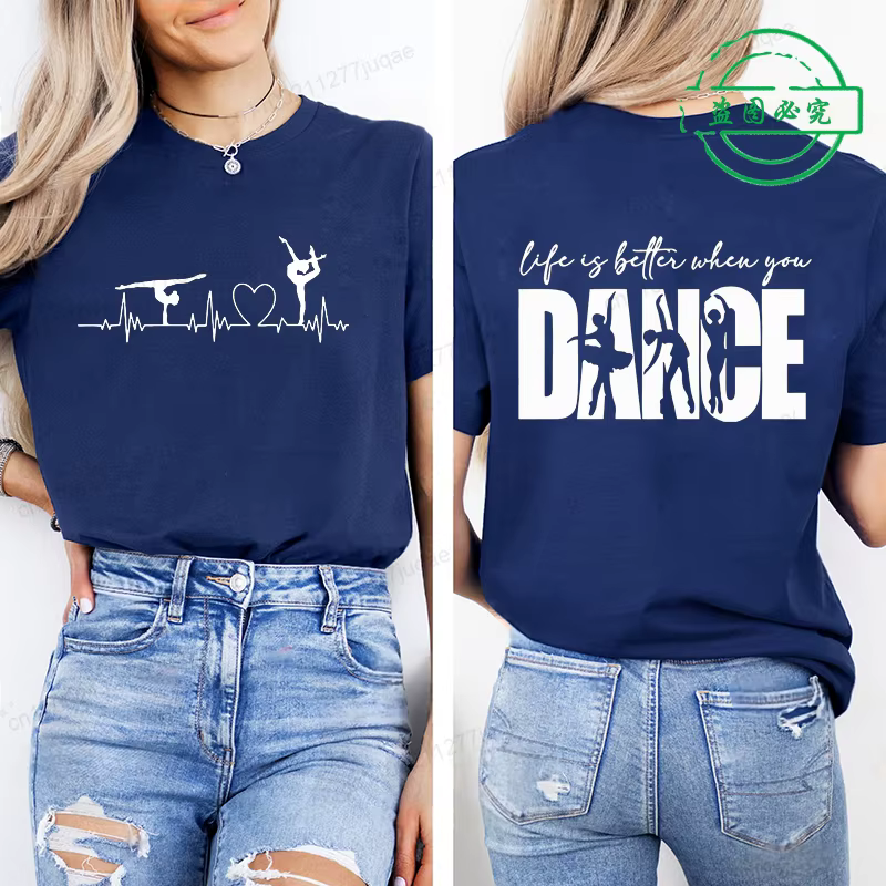 T-shirts imprimés amusants « Life Is Better » pour femmes