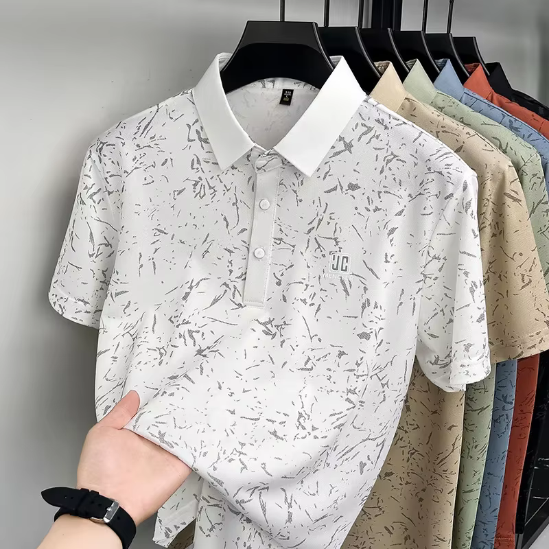 Polo à manches courtes pour homme avec revers