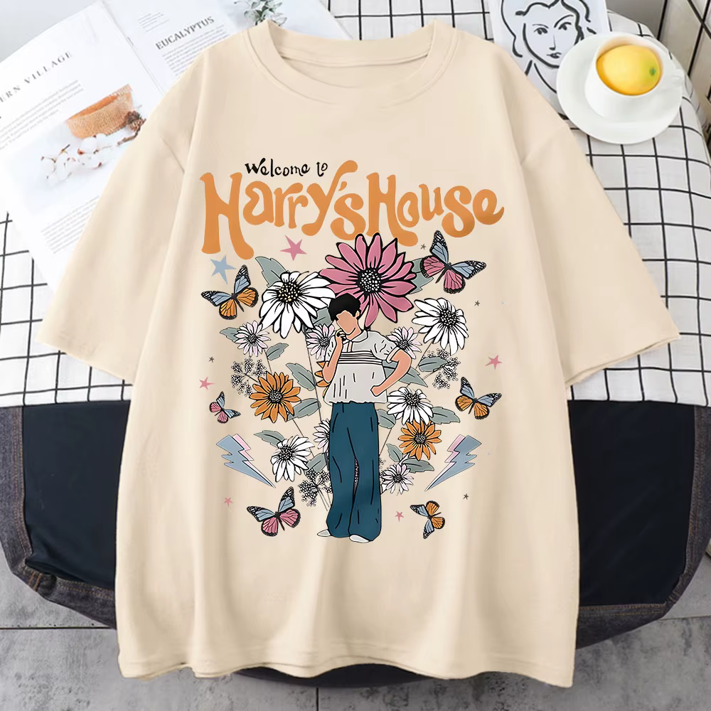 Harrys House femmes T-shirts coton été Manga graphique à manches courtes t-shirt doux originalité tranche de vie Individualisation