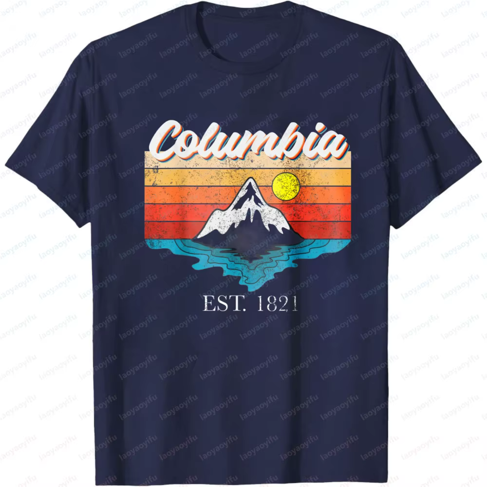 Columbia Mountain Sunset T-shirt en coton à manches courtes pour hommes