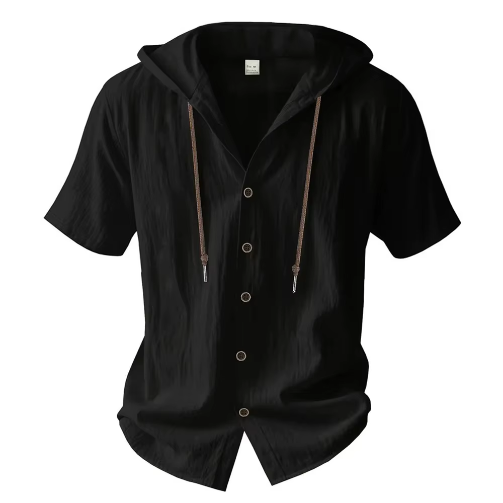 Chemise en coton et lin pour hommes