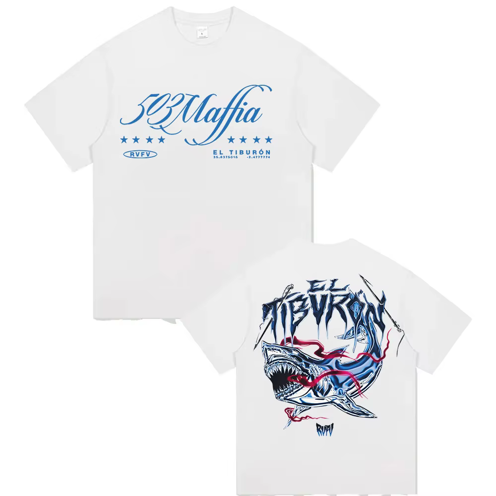 Rappeur RVFV EL TIBVRON Tour 2025 Merch T-Shirt hommes femmes rétro haute qualité mode T-shirts Hip Hop surdimensionné