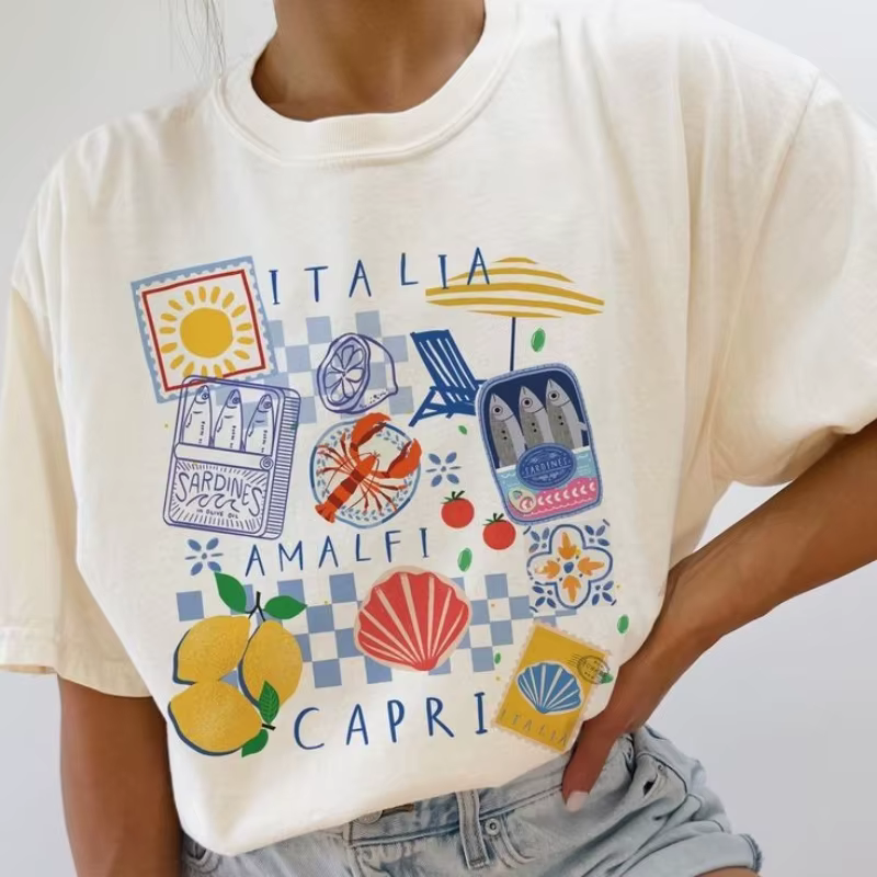 T-shirt graphique Capri Italia