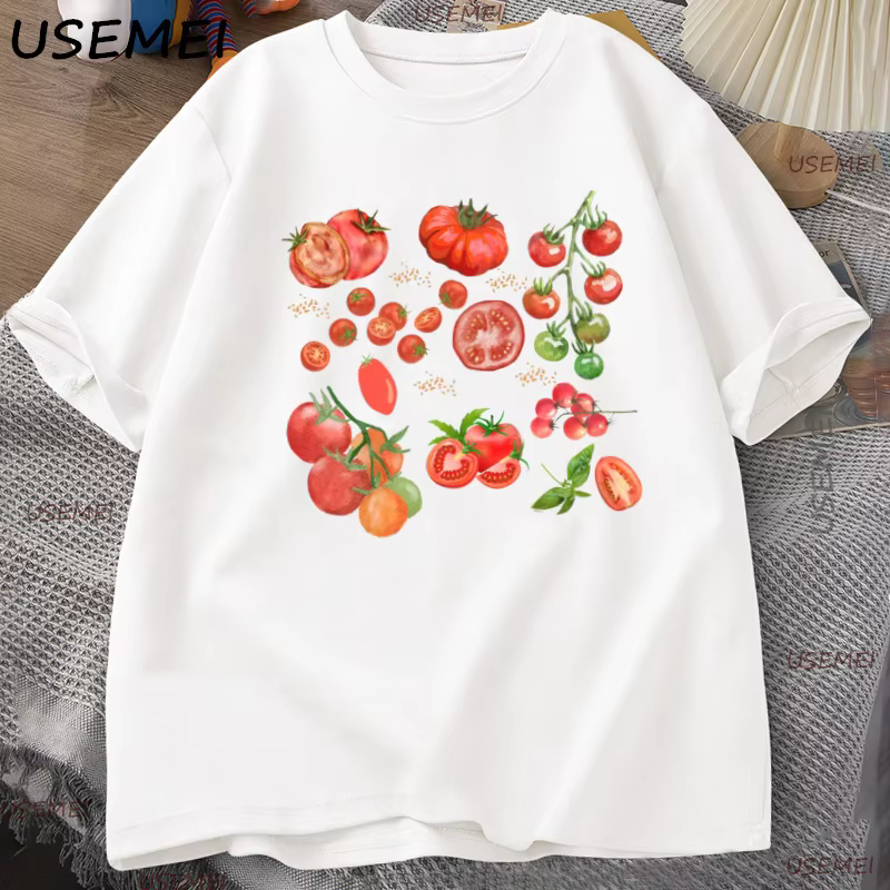 T-Shirt fruits tomate Cottagecore vêtements Vegan