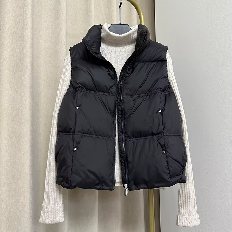 Gilet en duvet de canard blanc pour femme