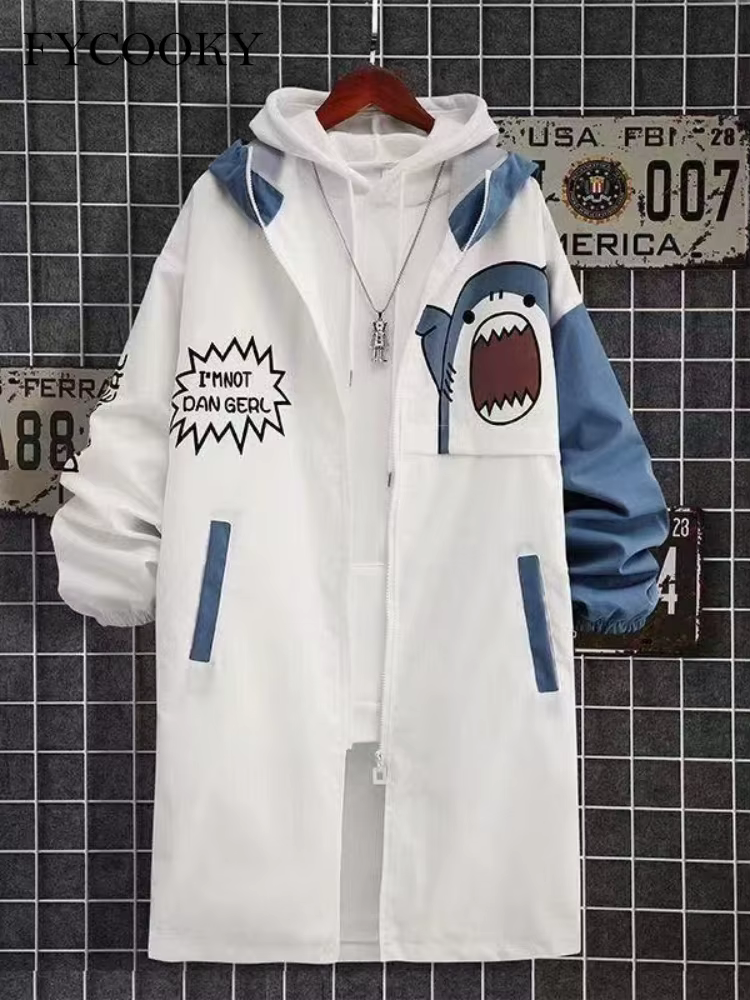 Sweat à capuche imprimé requin pour hommes et femmes