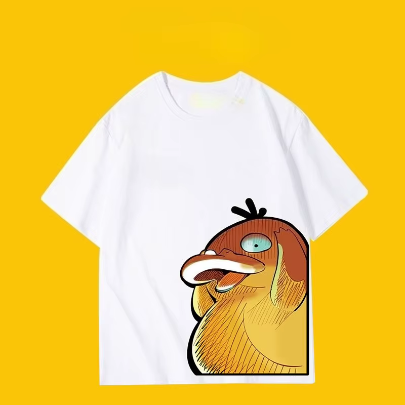 T-shirt style coréen Anime Pokemon Psyduck pour hommes et femmes