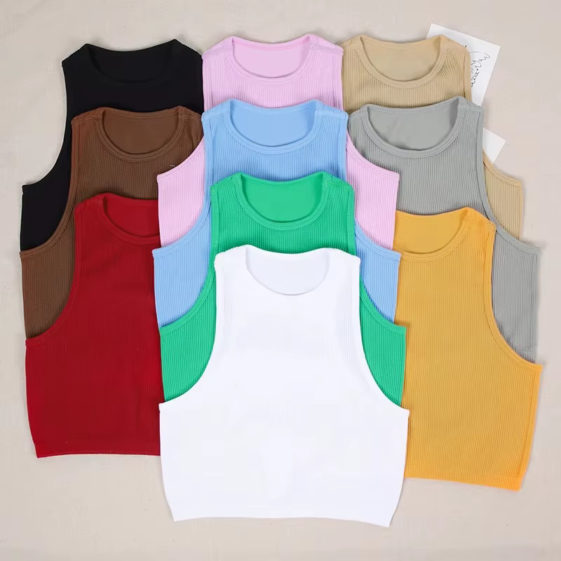 FibrYoga-T-shirt court respirant sans couture pour femme