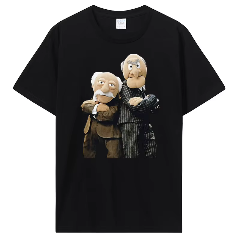 Statler et Waldorf T-Shirt noir vêtements mode 100% coton bonne qualité marque