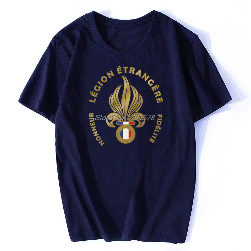 T-Shirt en Coton avec Logo du Régiment des Étrangères Françaises pour Homme