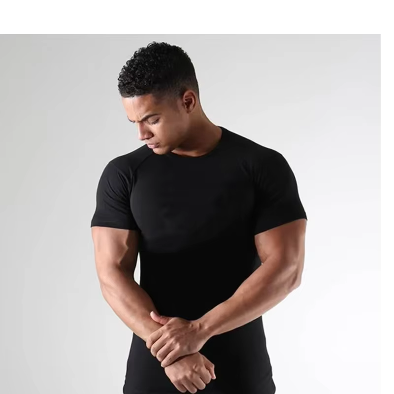 T-shirt de compression élastique à séchage rapide pour homme