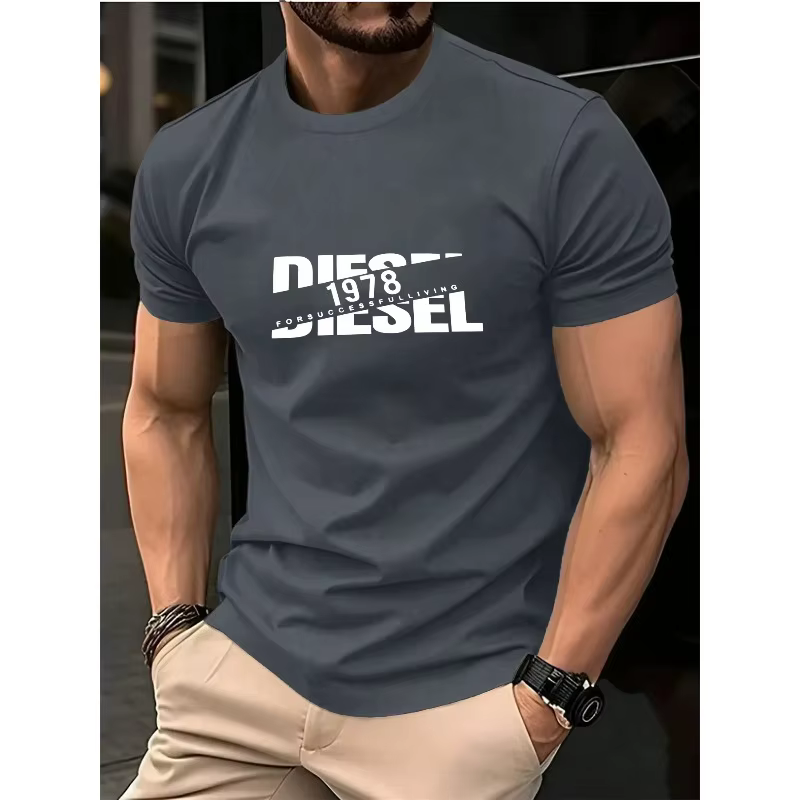 T-shirt à manches courtes et col rond pour homme