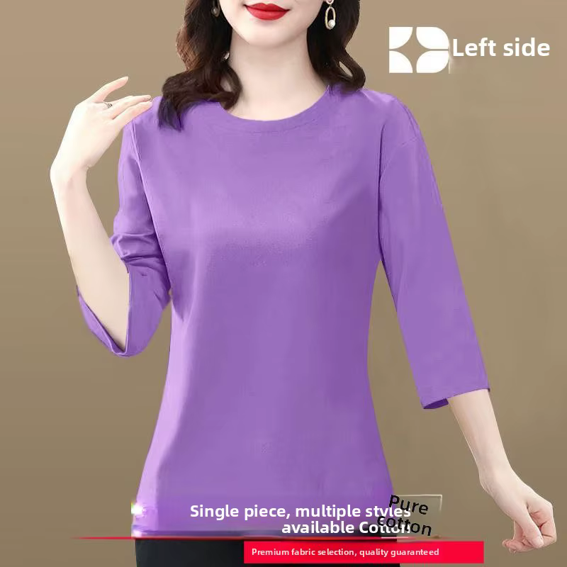 T-shirt en coton haut de gamme pour femme