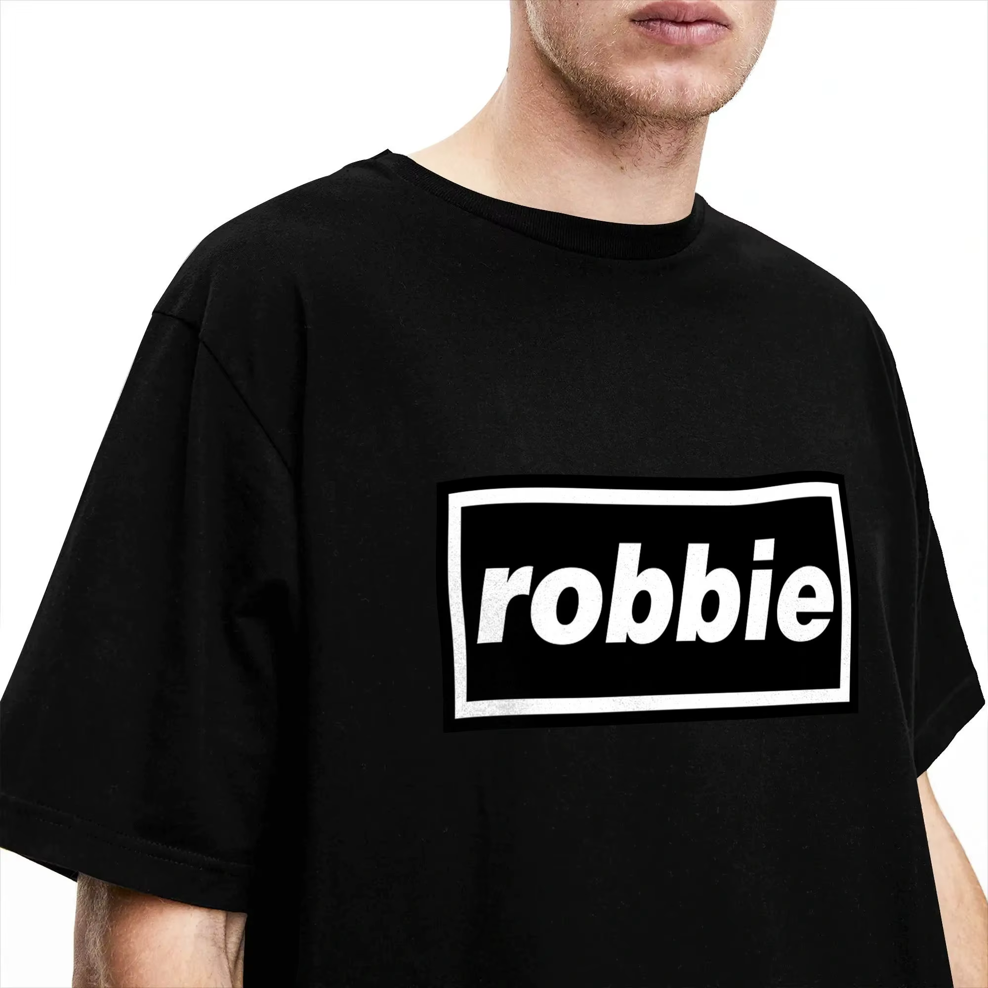 Robbie Williams Tour 2026 T-shirt en coton pour hommes, T-shirts streetwear d'été, T-shirts tendance, hauts imprimés surdimensionnés