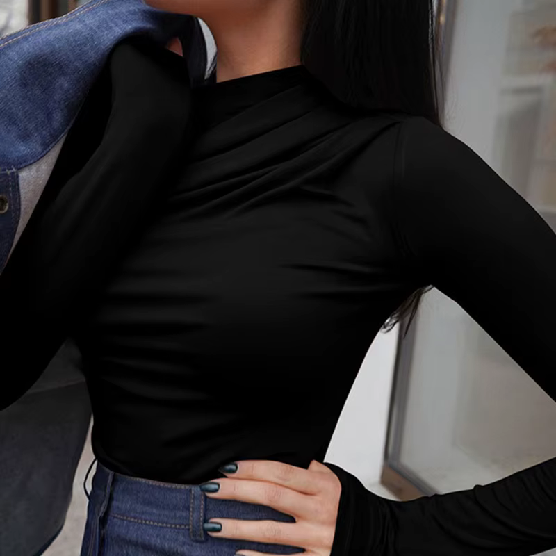 T-shirt basique à manches longues pour femmes