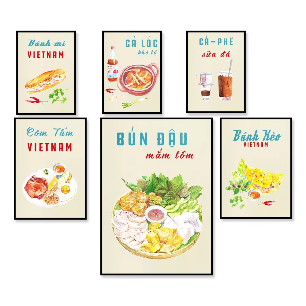 Affiche de nourriture vietnamienne