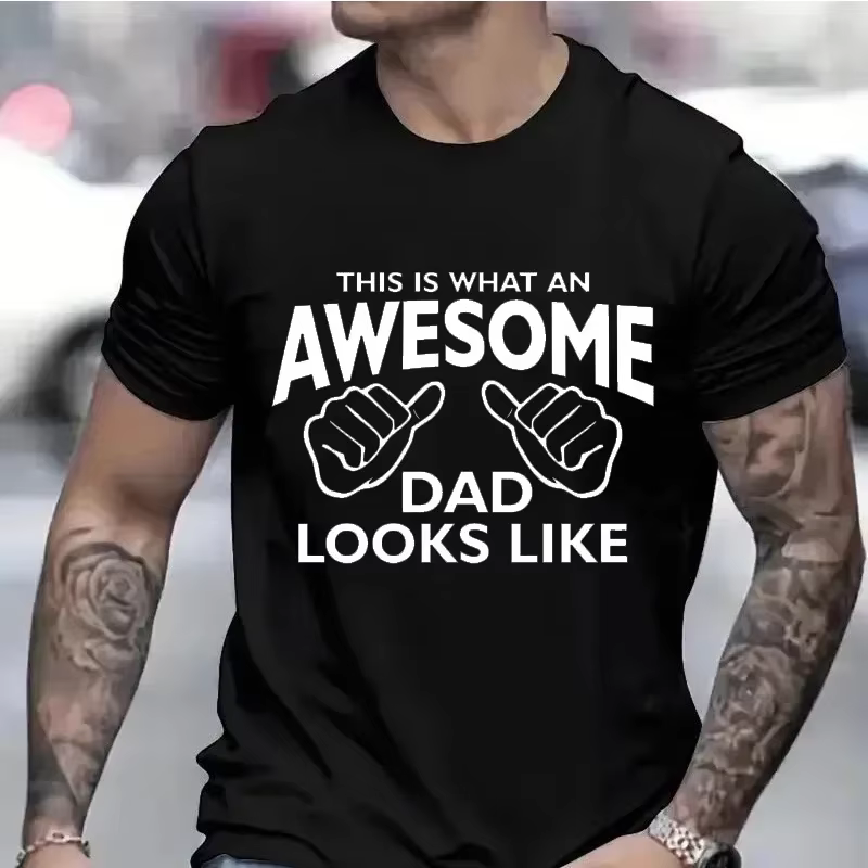 Vêtements pour hommes AWESOME DAD C'est comme ça que se dévêtit un papa T-shirt