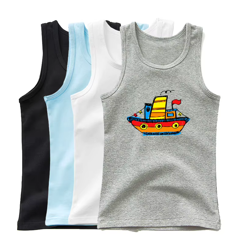 Enfants Animal mer requin T-shirt sans manches 2023 été