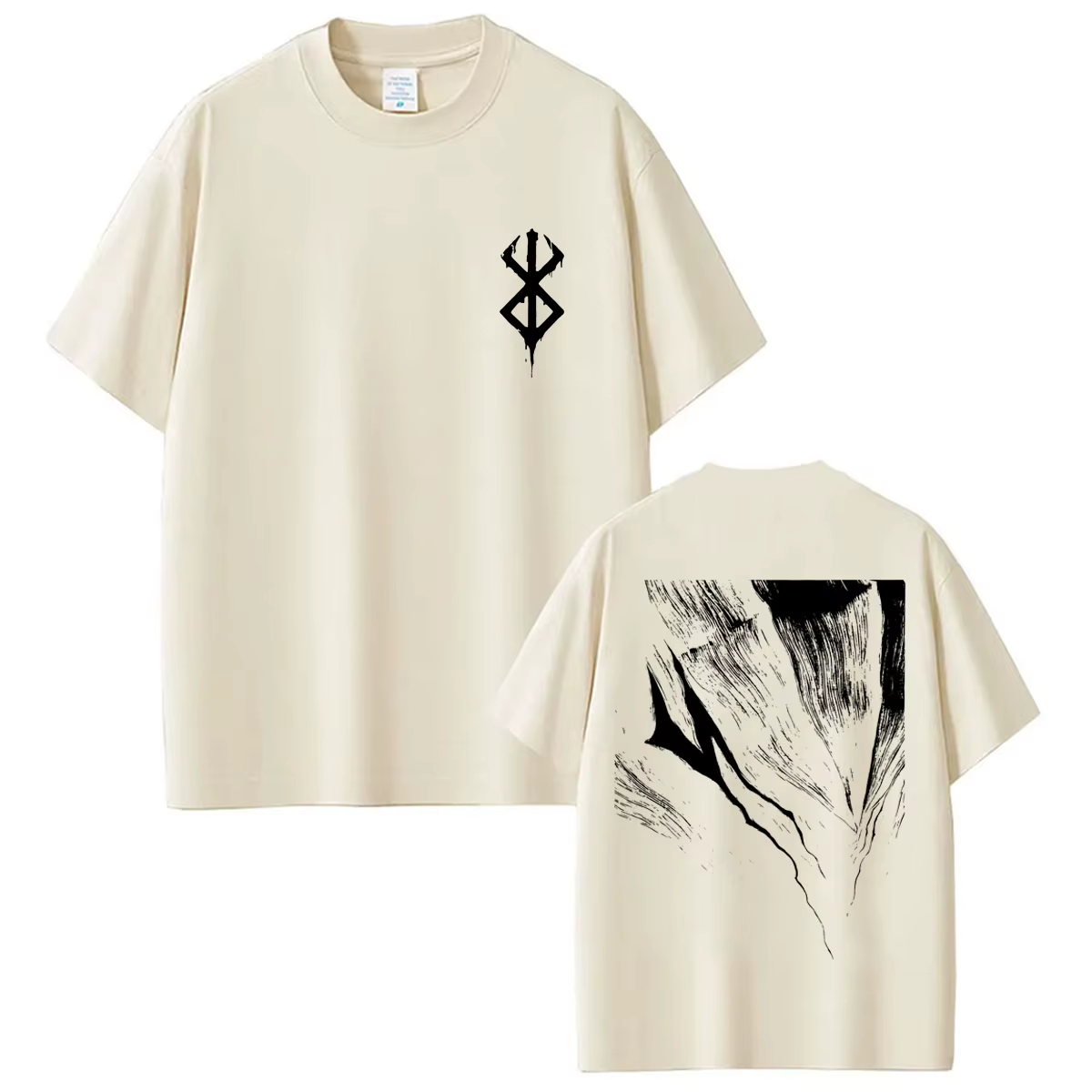 T-shirts Anime Berserk Guts Noir