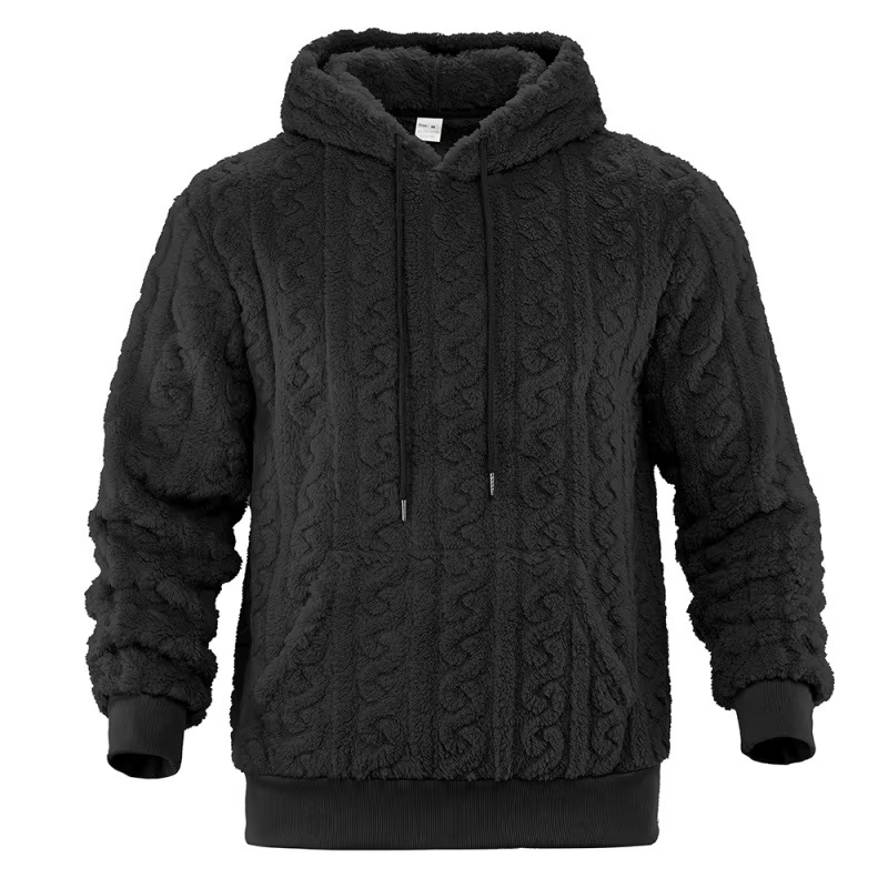 Sweat à capuche polaire pour hommes hiver chaud Sherpa doublé