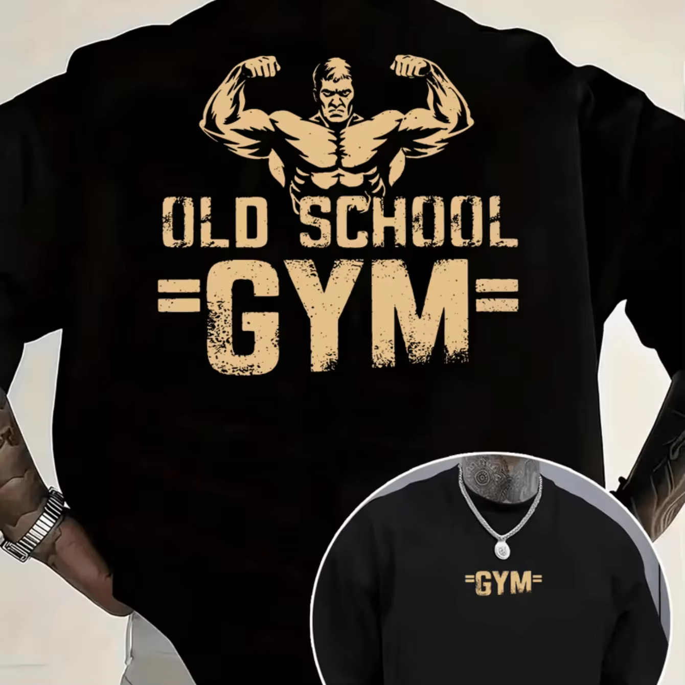 T-shirt de fitness rétro pour homme