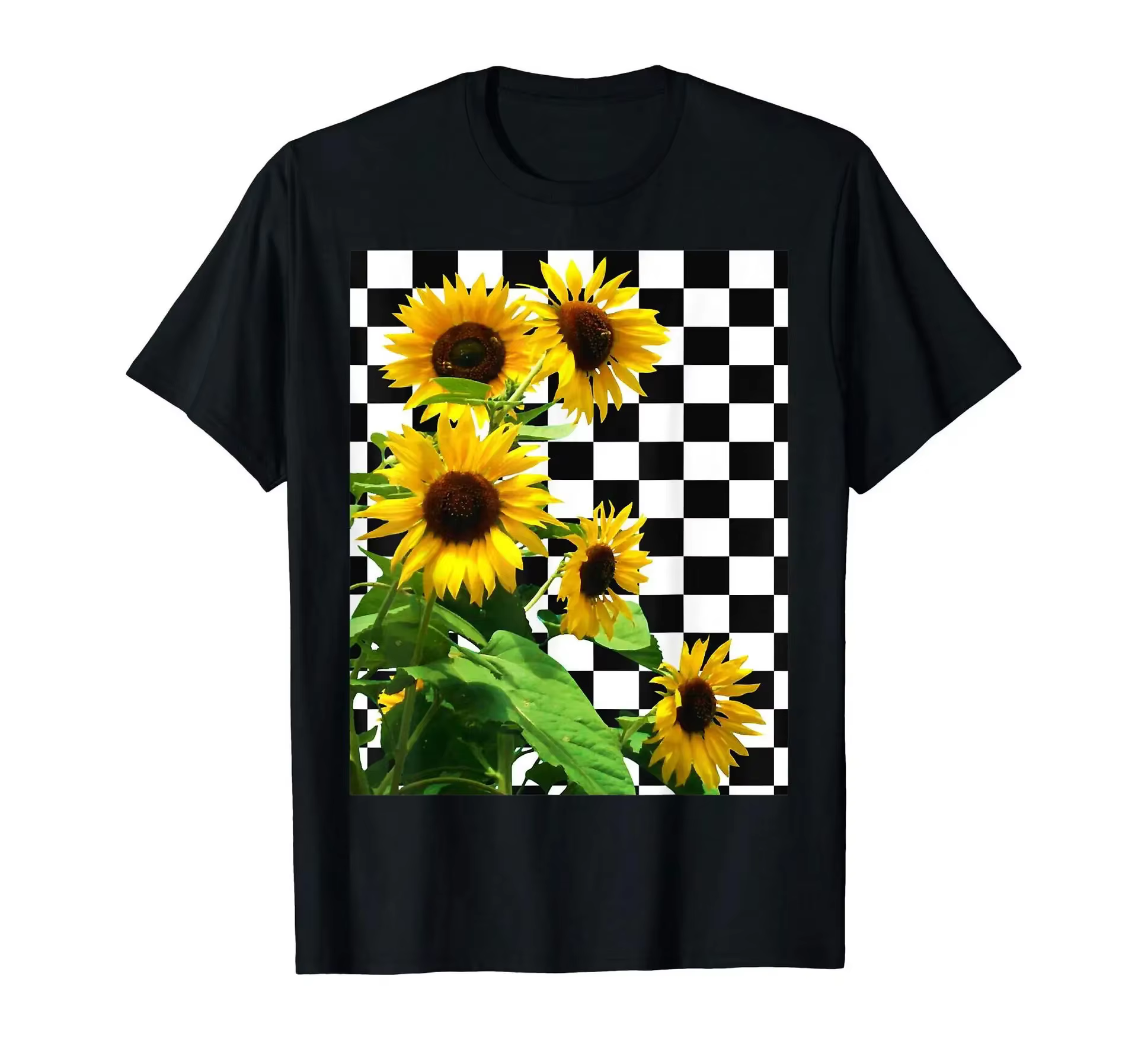 T-shirt d'été imprimé Sunflower Love