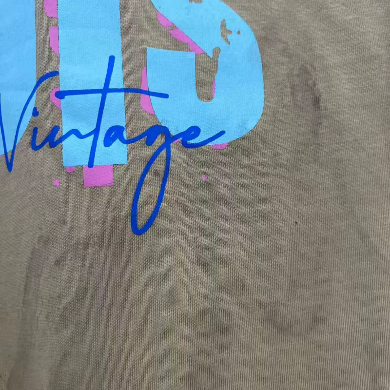 SAINT Débardeur Vintage Homme Sans Manches Effet Vieilli Délavé Style Rétro Streetwear Coupe Ample T-shirt Court