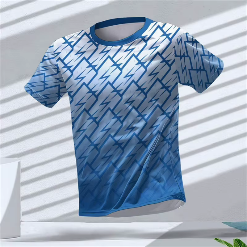 T-shirts de sport à motif géométrique Simple pour hommes
