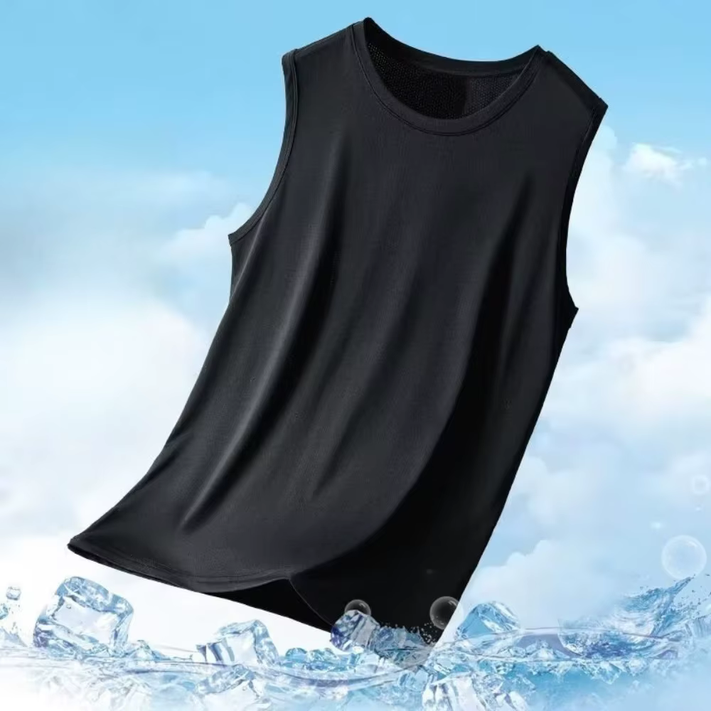 Débardeur en maille pour homme, débardeur de sport en maille pour homme, vêtements de sport, haut de fitness transparent sans manches
