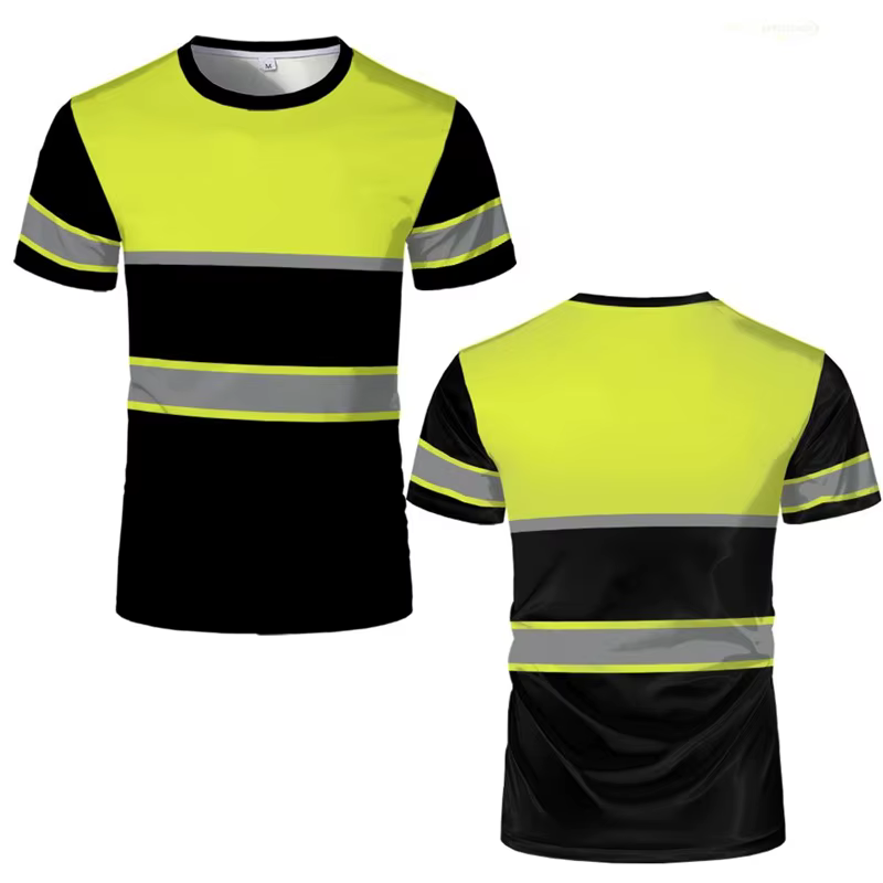 T-shirts de travail de sécurité à rayures simples