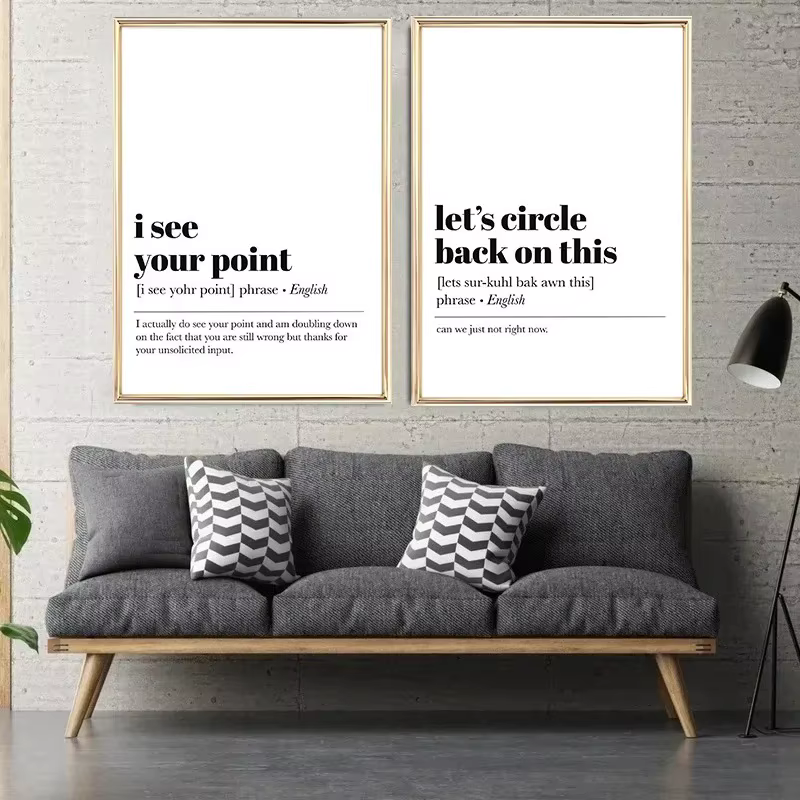Affiche de définition de bureau drôle