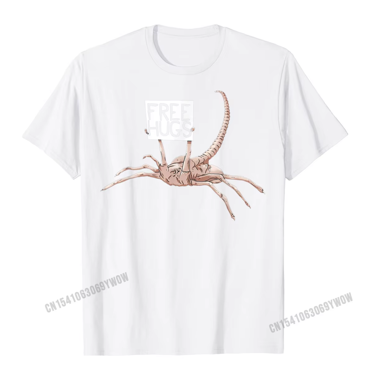 Câlins gratuits drôle Facehugger Aliens T-Shirt Harajuku coton