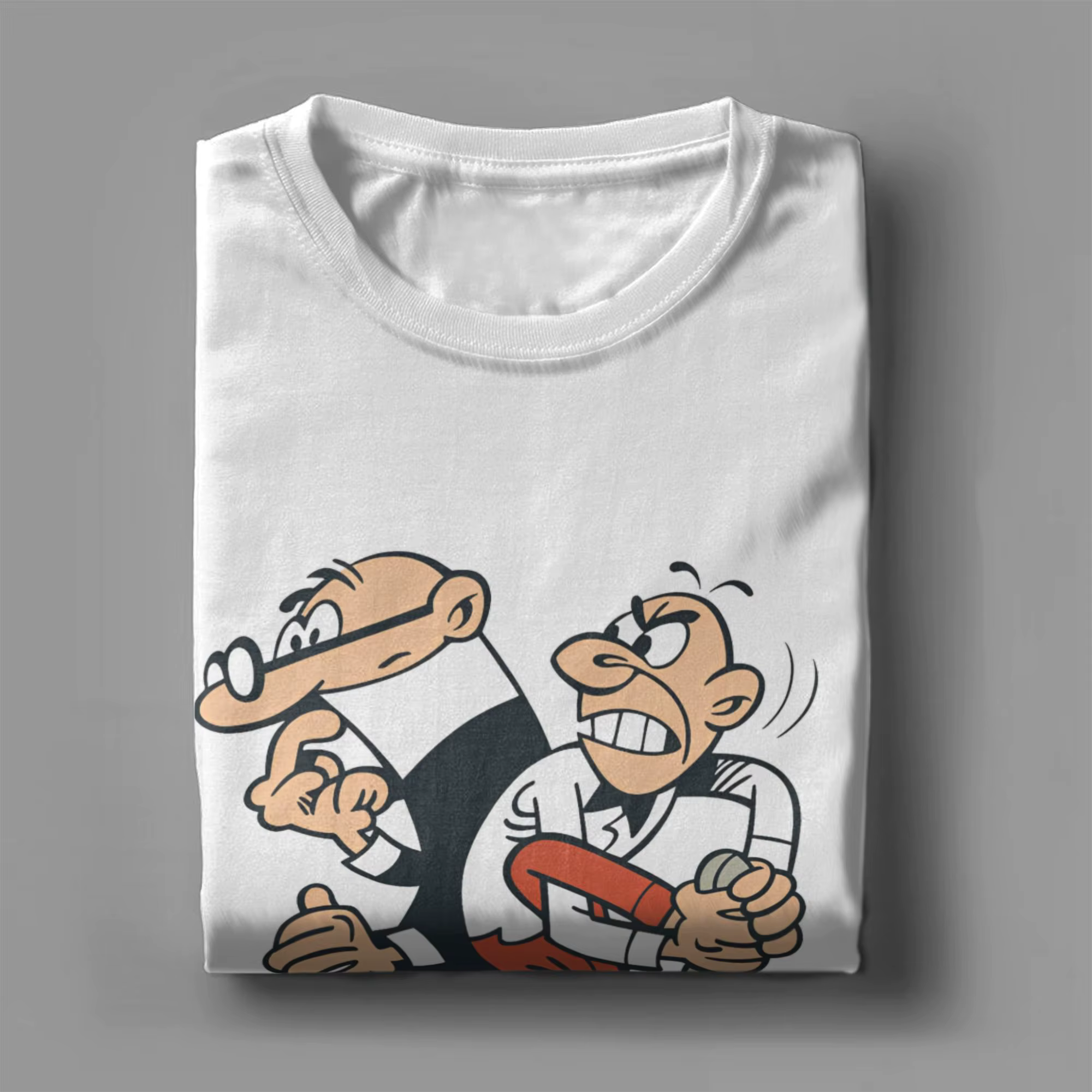 Mort & Phil Mortadelo y Filemón T-Shirts hommes Humor coton