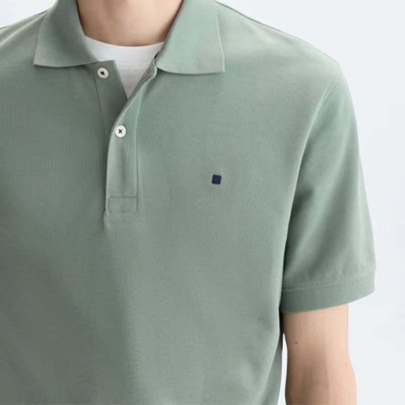 PG Small Logo Polo en coton brodé de couleur unie à manches courtes pour homme