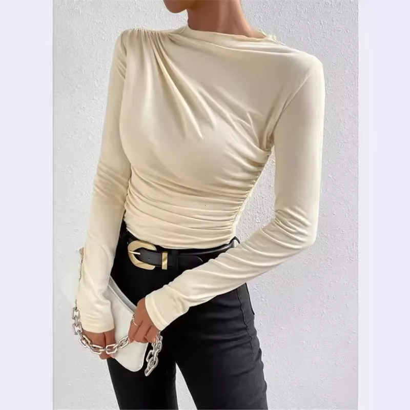 T-shirt basique à manches longues pour femmes