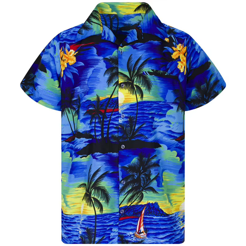 Chemise Homme 2024 Nouveau Style Imprimée à Revers Manches Courtes Hawaïenne Vacances Été Décontractée Respirante Streetwear Extérieur Travail Quotidien