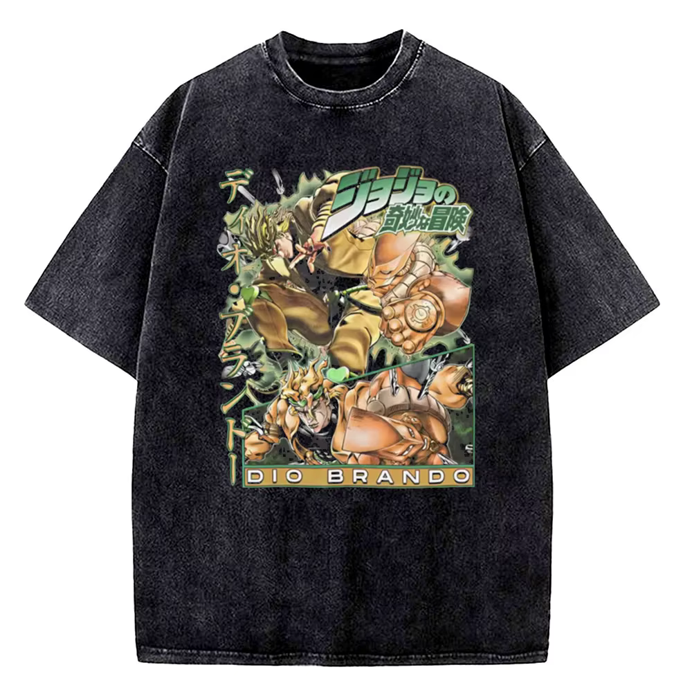 T-shirt graphique JoJo's Bizarre Adventure Johnny Joestar pour hommes