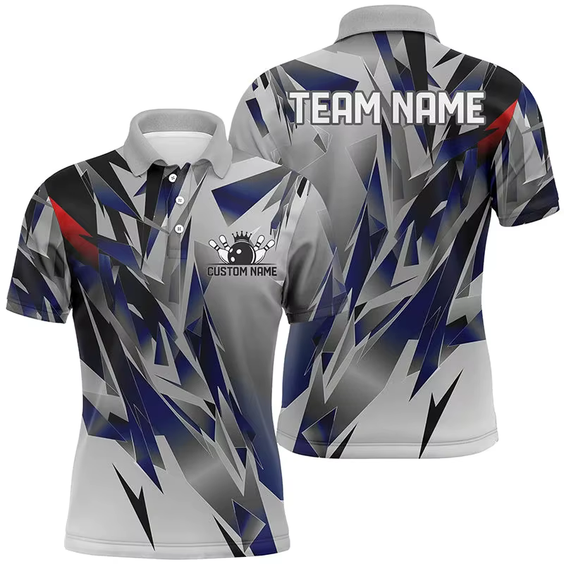 Polo de bowling imprimé en 3D pour hommes