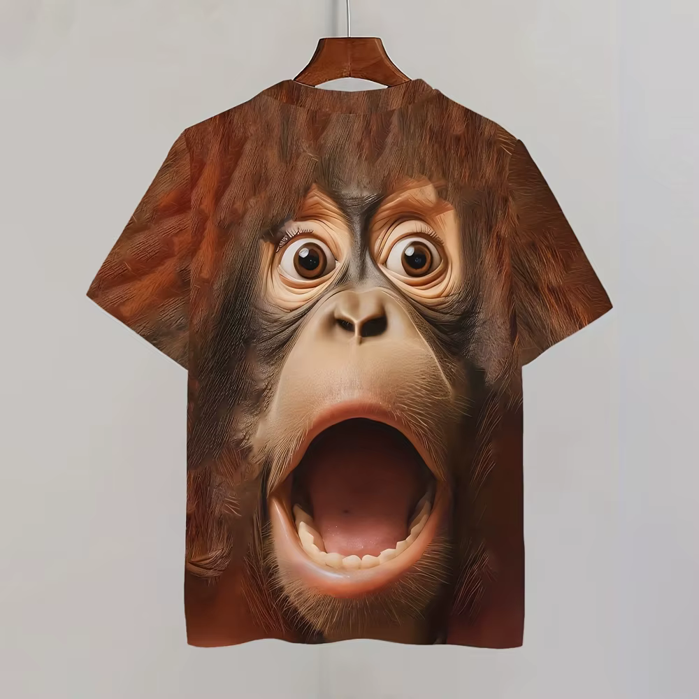 Drôle singe imprimé T-shirts pour hommes été vêtements