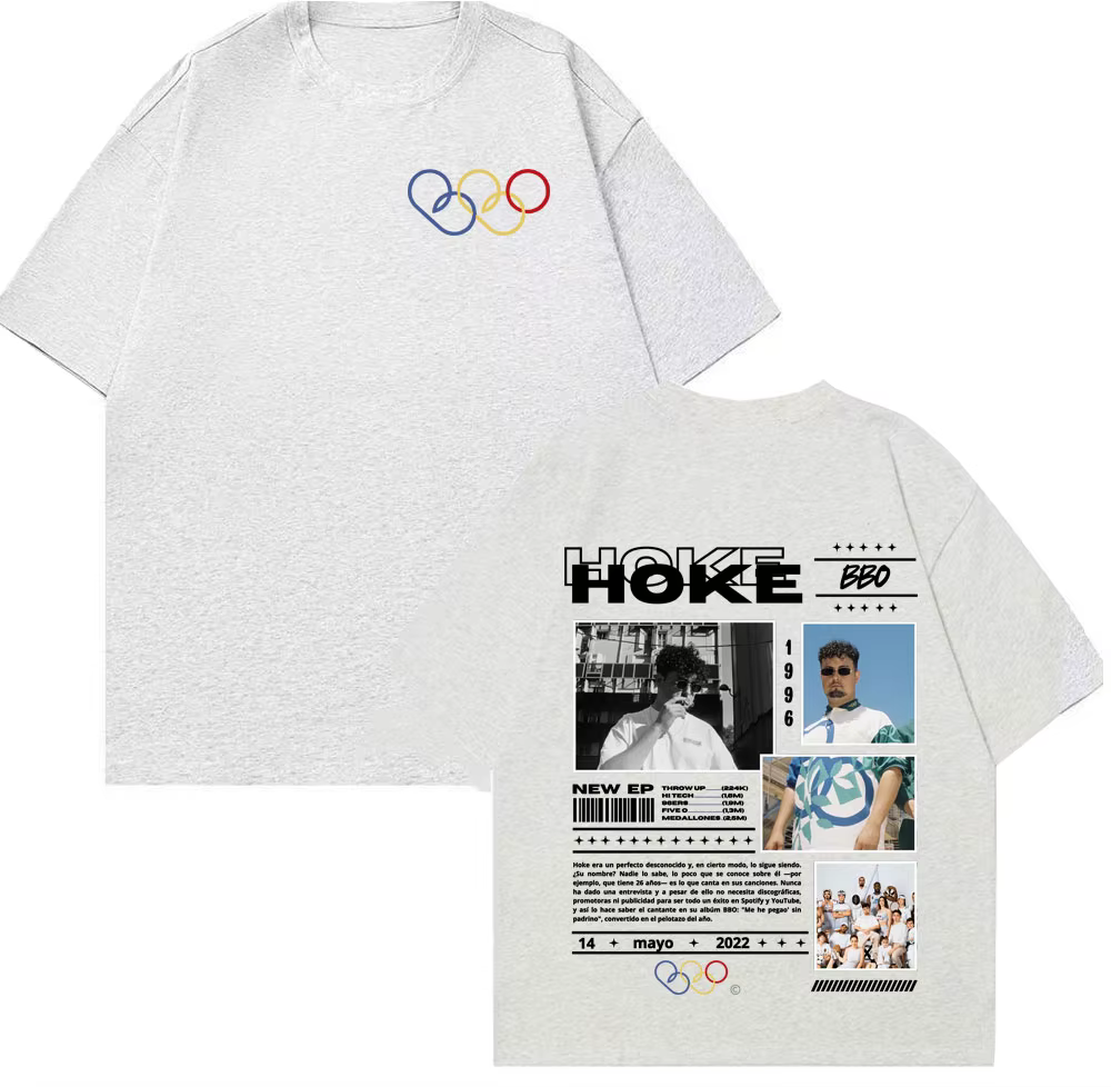 Rappeur HOKE Bbo Album 2025 Tour T-shirt Vêtements Pour Hommes Hip Hop VintageHigh Qualité T-shirts Unisexe Mode
