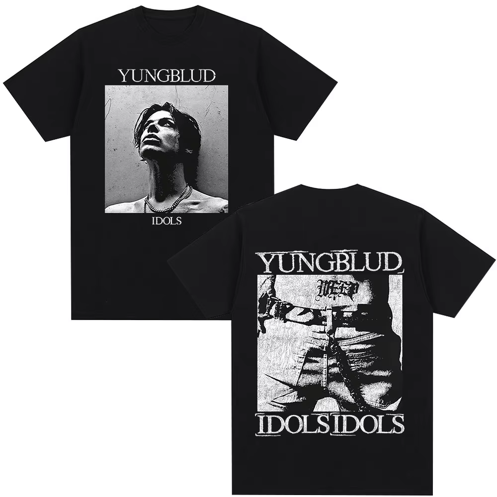 Chanteur Yungblud IDOLS Album Tour 2025 T-shirt hommes femmes vêtements Hip Hop manches courtes T-shirts surdimensionné