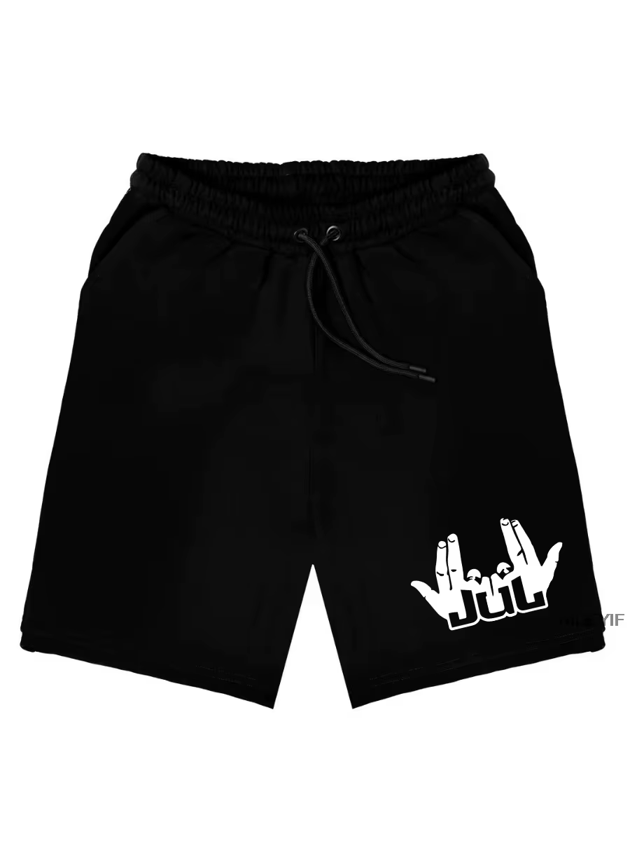 France rappeur Jul Shorts pour hommes femmes été décontracté respirant coton plage confortable pantalons de survêtement court