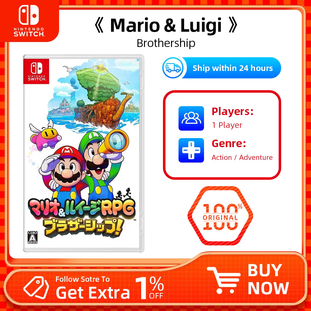 Nintendo Switch - Mario & Luigi RPG Fraternité ! Support TV de table portable officiel original pour cartes de jeu