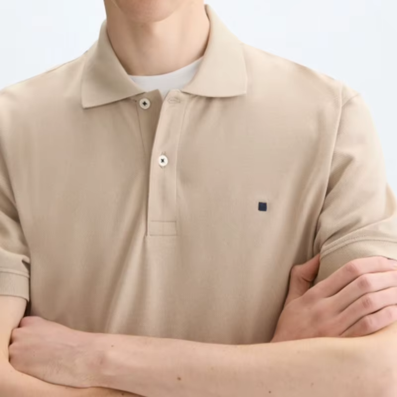 PG Small Logo Polo en coton brodé de couleur unie à manches courtes pour homme