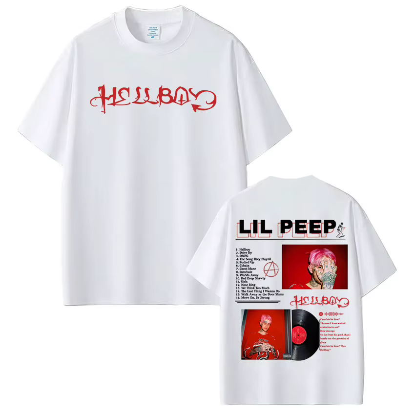 Rappeur Lil Peep Crybaby Hellboy T-shirt hommes femmes vêtements mode Hip Hop