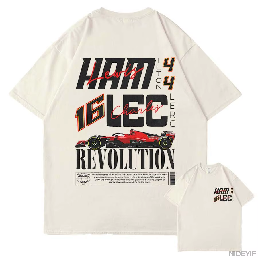Lewis Hamilton chemise pilote de course de formule Fans de championnat britannique t-shirt coton vintage hiphop