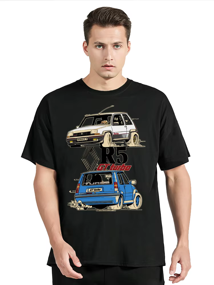 T-shirt en coton à col rond pour homme
