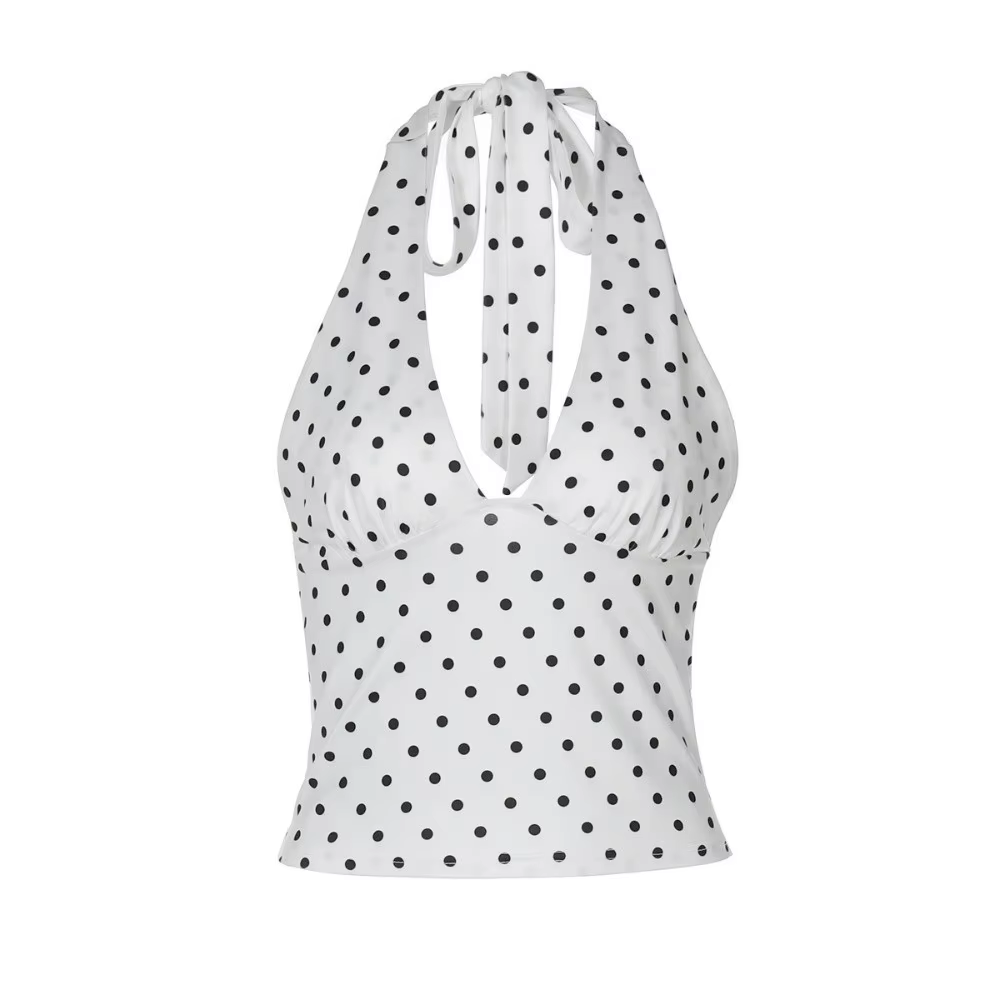 Crop Top à pois pour femme