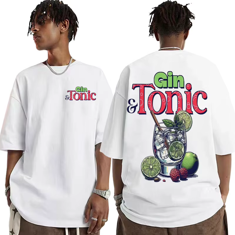 T-shirt graphique drôle GIN & TONIC Meme